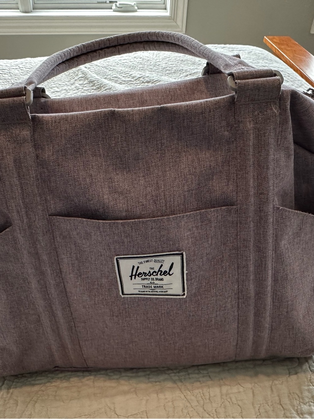 Herschel Supply Company Heathered Mauve Travel Tote